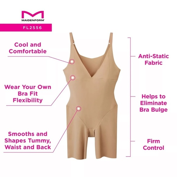 🌻NEW w/tags Maidenform Shapewear Wear Your Own Bra Firm-Control Body Shaper XL - Picture 7 of 11